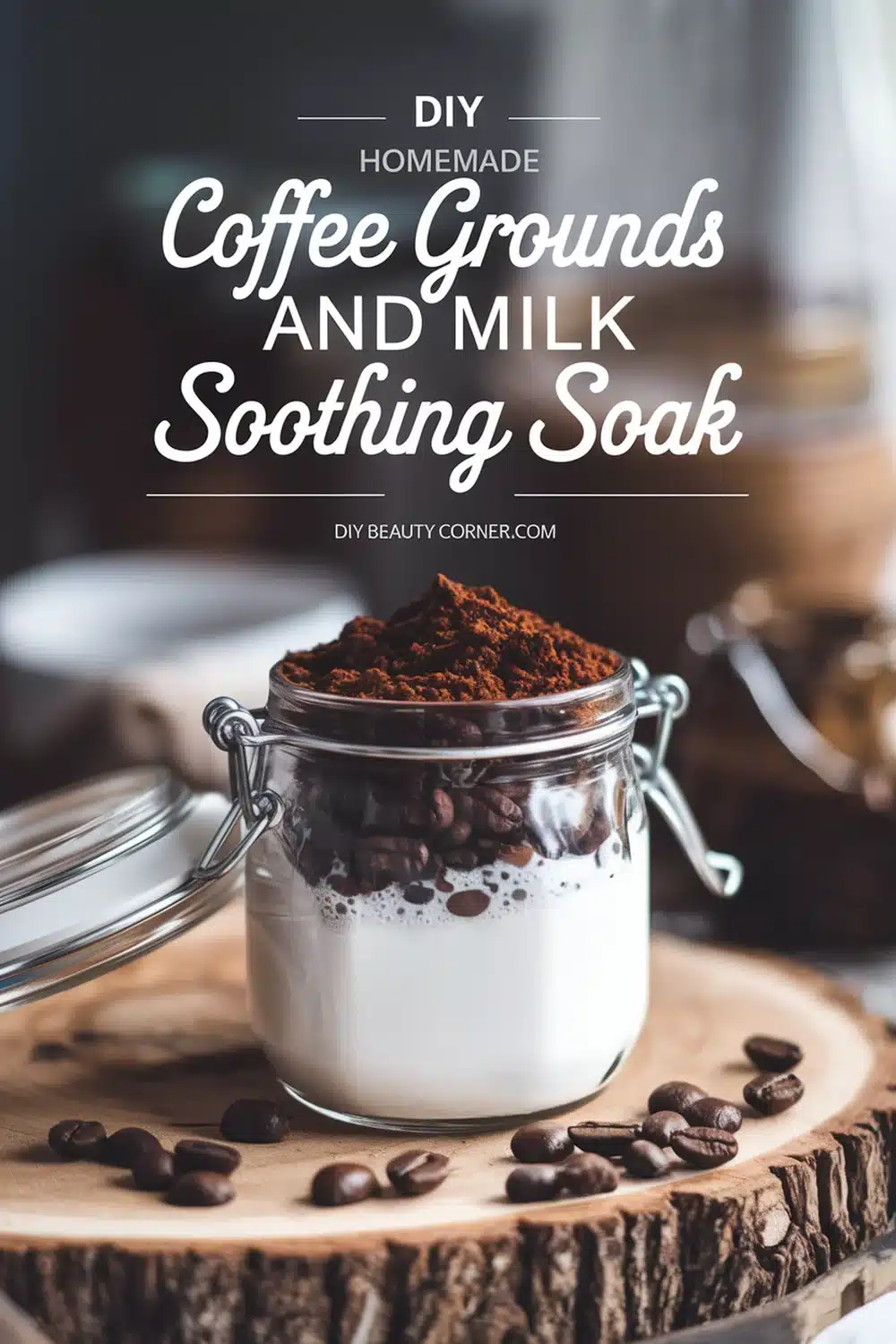 DIY HOMEMADE Coffee Grounds and Milk Soothing Soak 