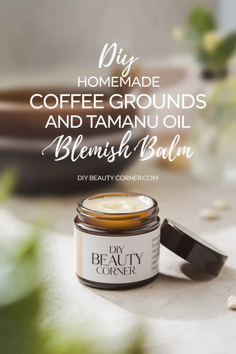 DIY HOMEMADE Coffee Grounds and Tamanu Oil Blemish Balm 
