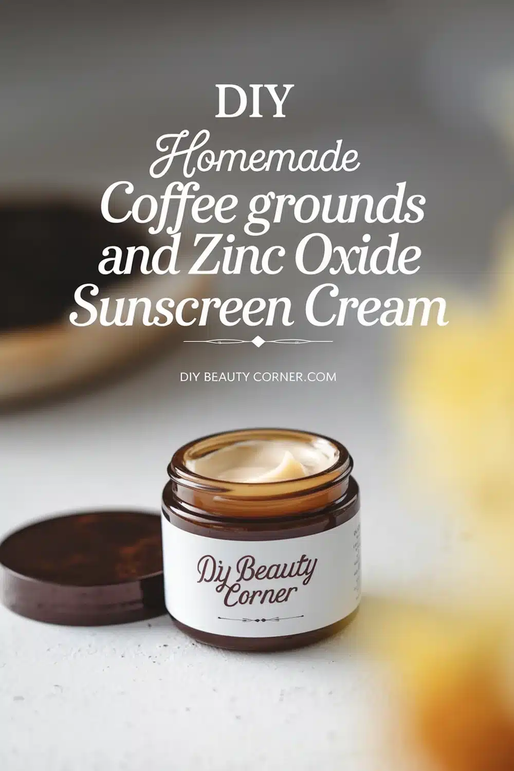 DIY HOMEMADE Coffee Grounds and Zinc Oxide Sunscreen Cream 