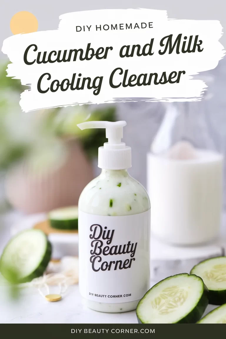 Easy Homemade Cucumber and Milk Cooling Cleanser For Sensitive Skin