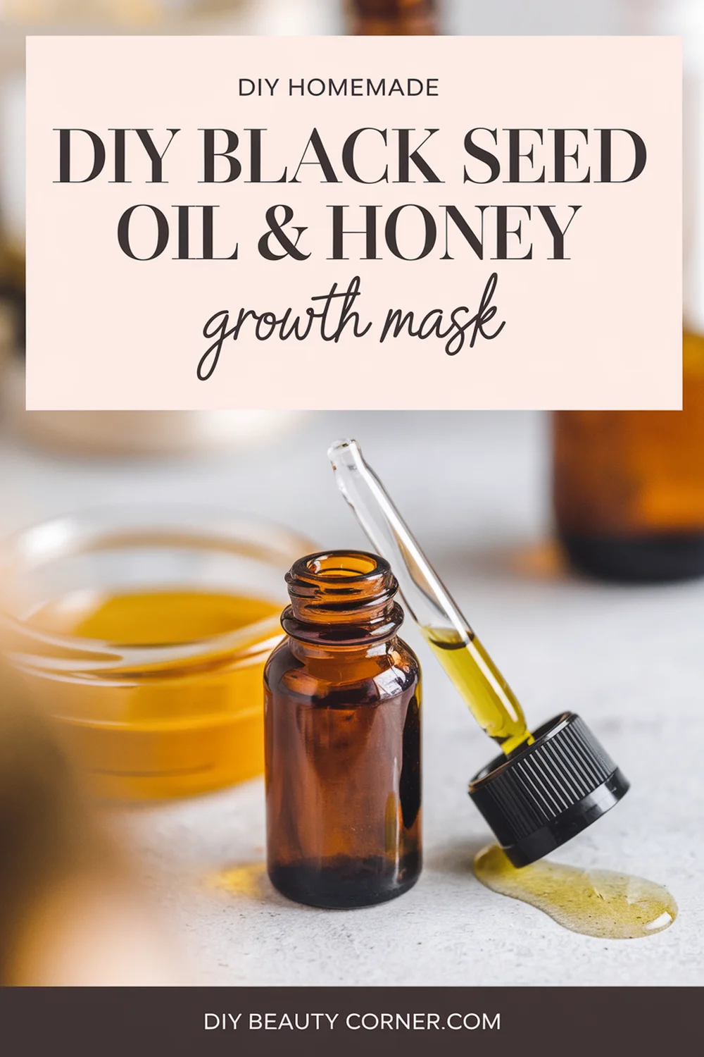 DIY HOMEMADE DIY Black Seed Oil & Honey Hair Growth Mask 