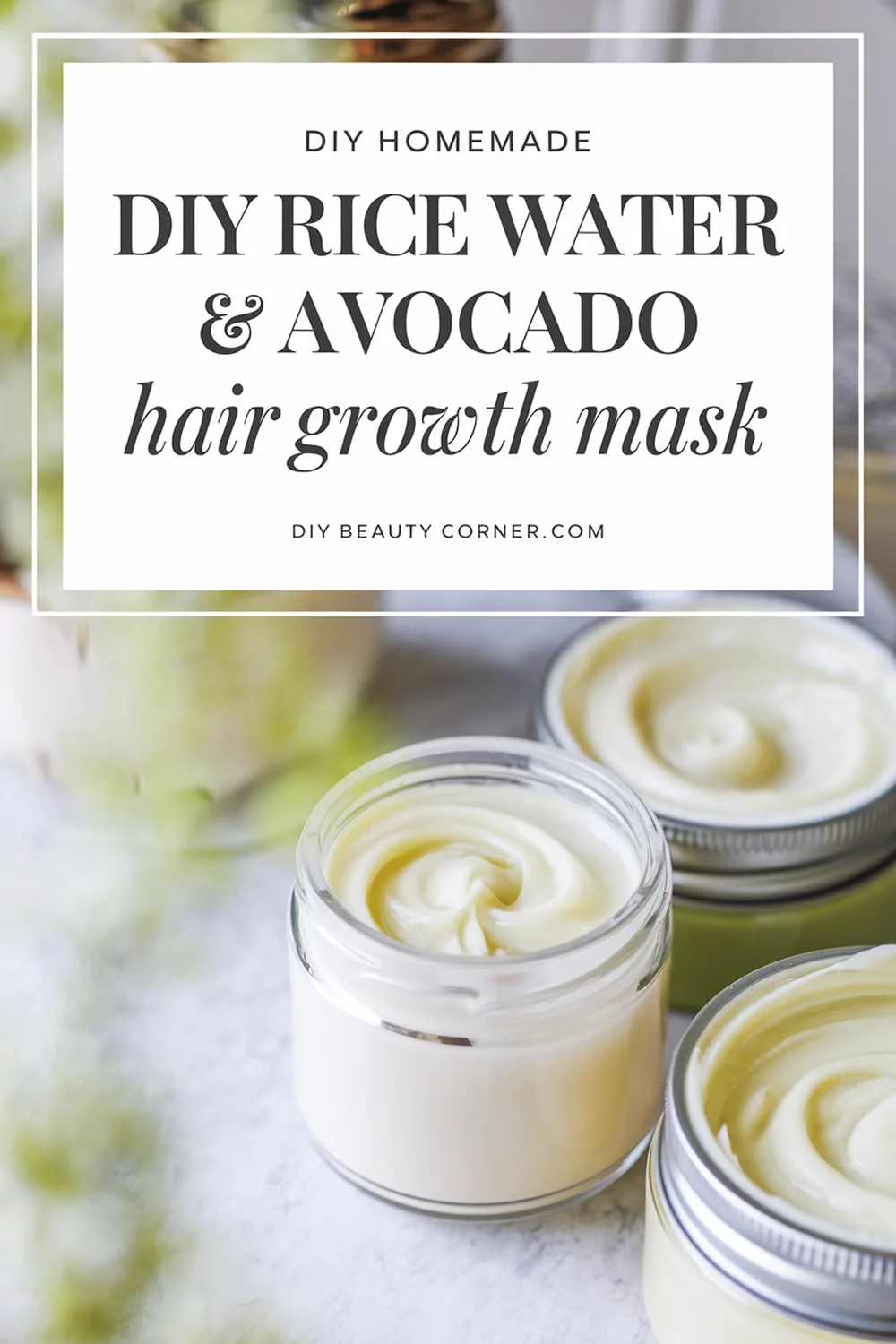 DIY HOMEMADE DIY Rice Water & Avocado Hair Growth Mask 