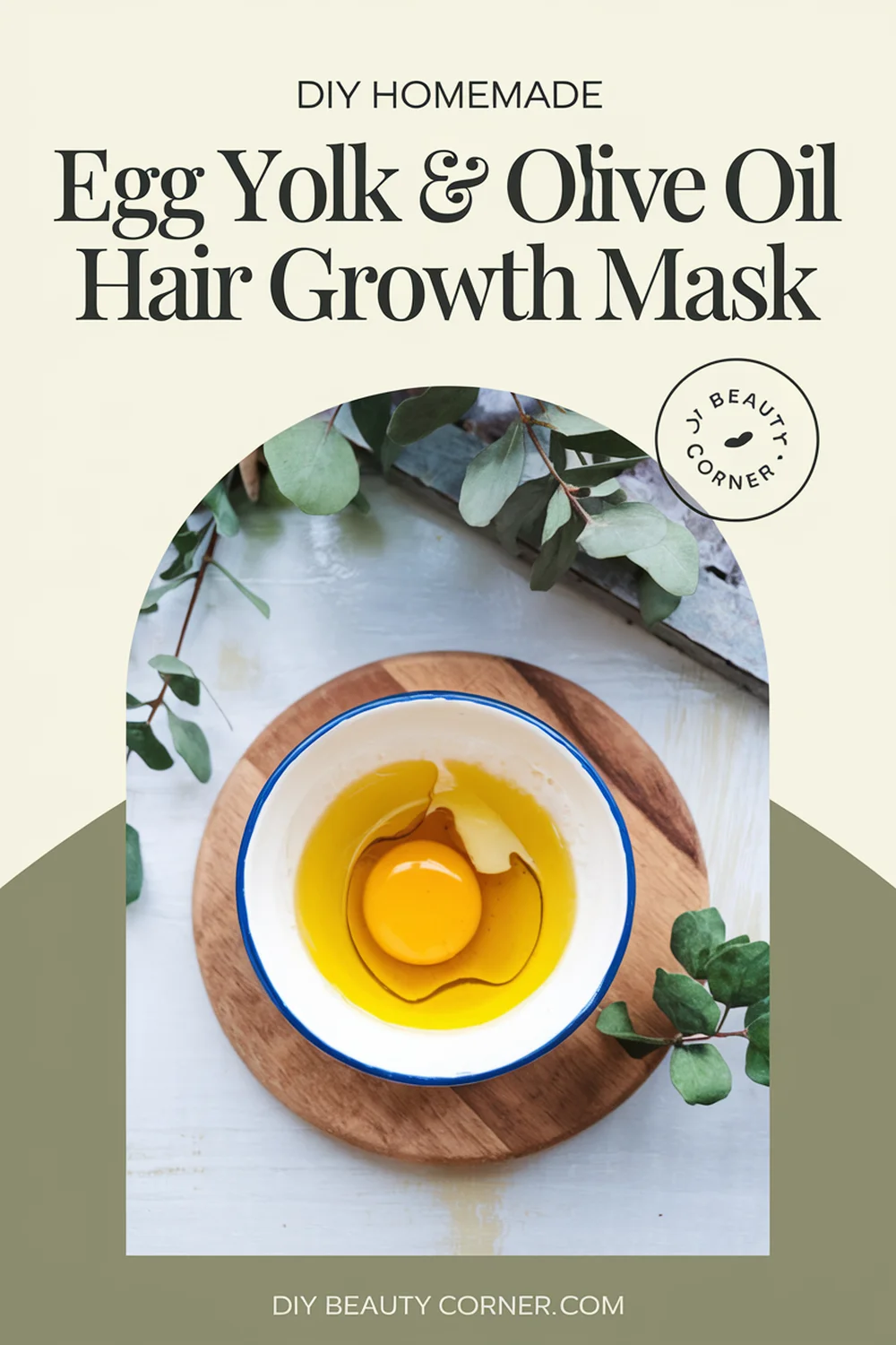 DIY HOMEMADE Egg Yolk & Olive Oil Hair Growth Mask 