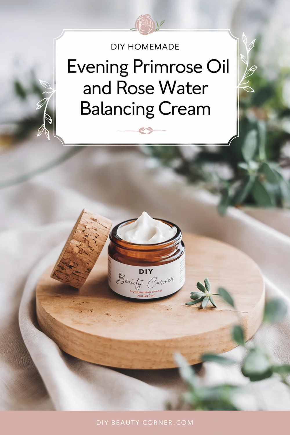 DIY HOMEMADE Evening Primrose Oil and Rose Water Balancing Cream 