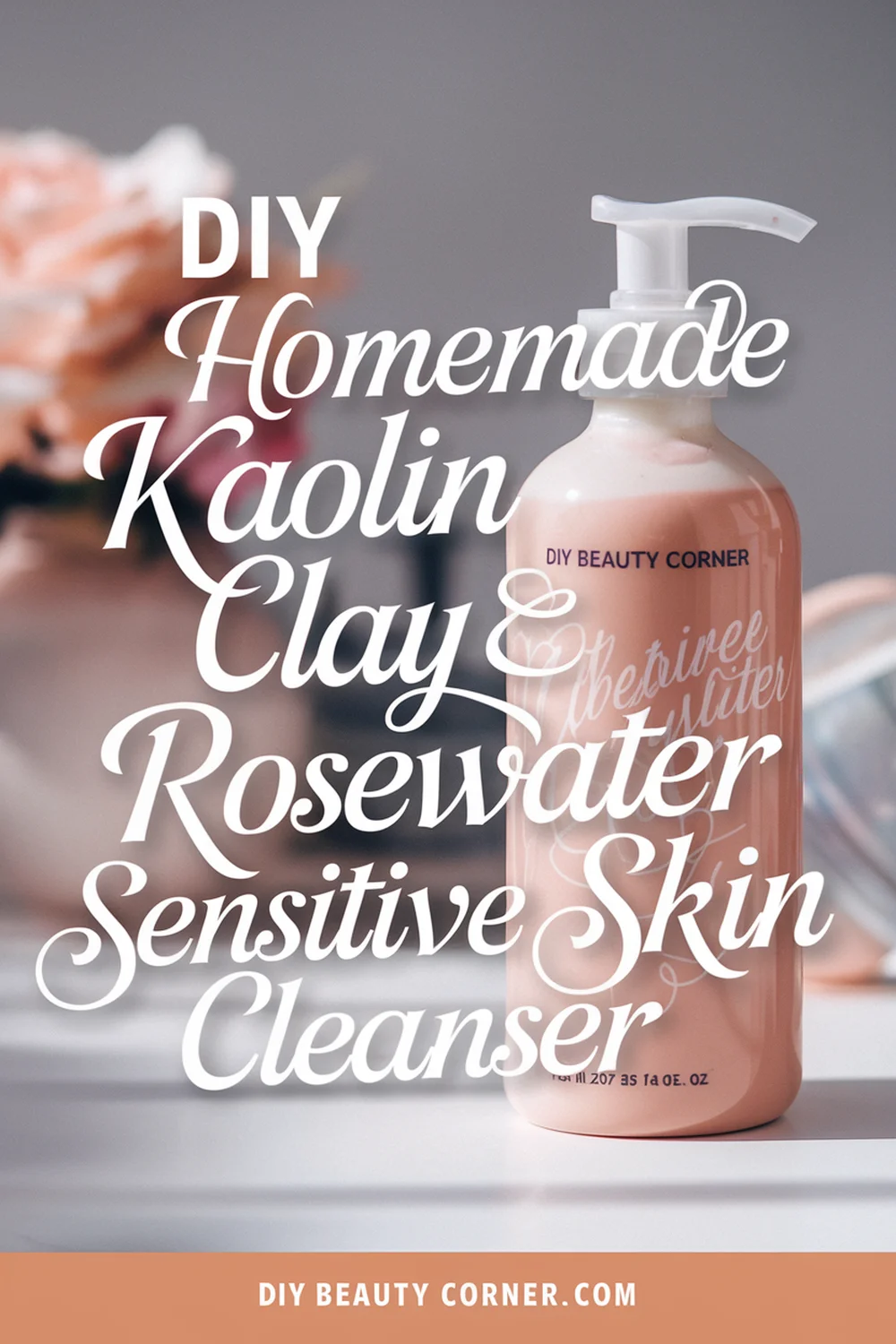 DIY HOMEMADE Kaolin Clay and Rosewater Sensitive Skin Cleanser 