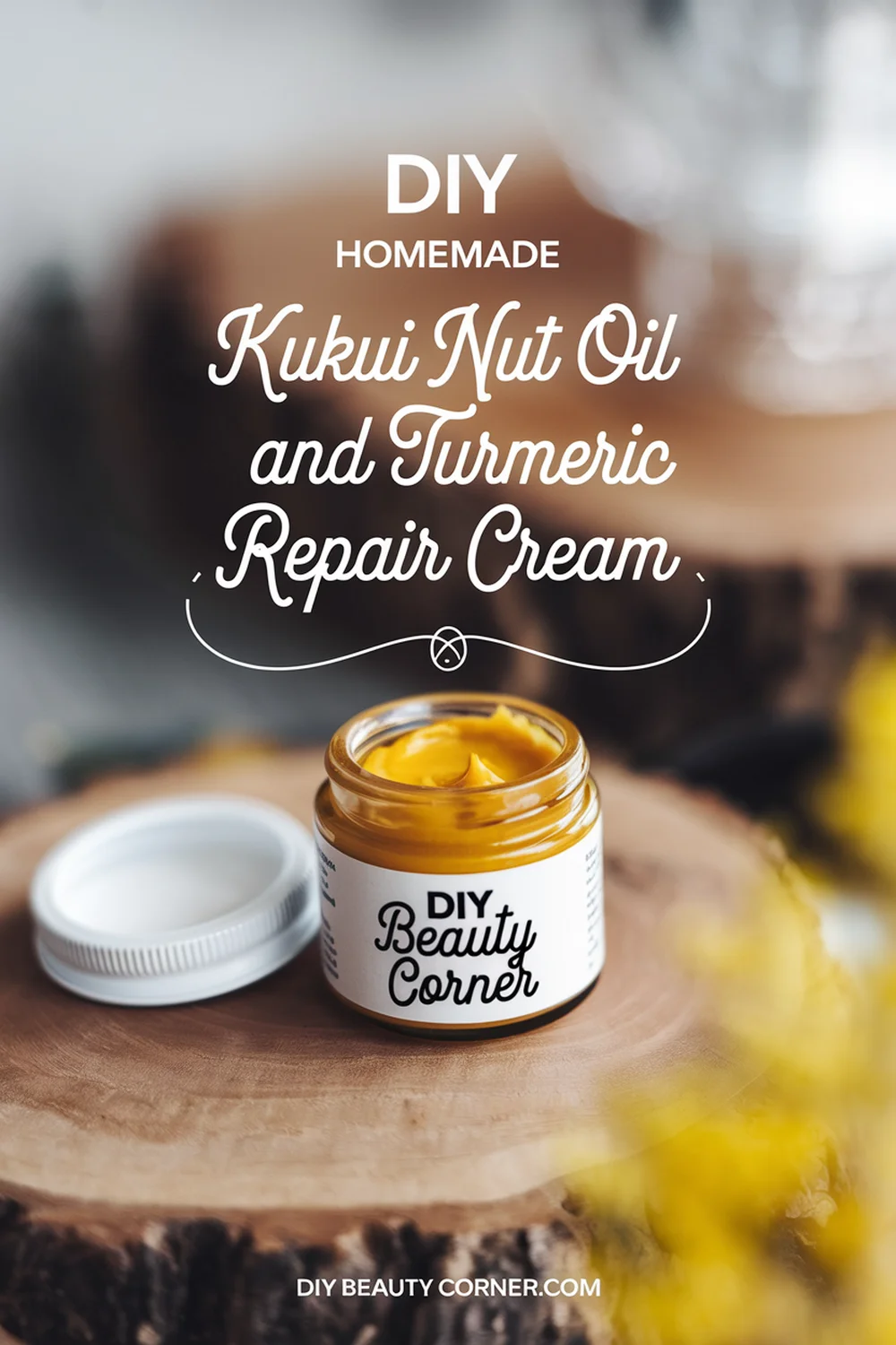 DIY HOMEMADE Kukui Nut Oil and Turmeric Repair Cream 