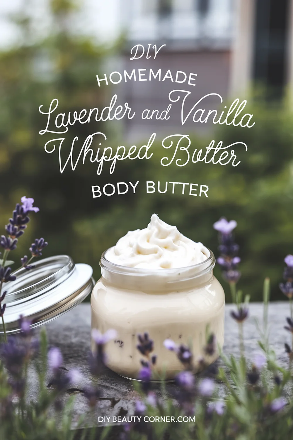 DIY HOMEMADE Lavender And Vanilla Whipped Body Butter 