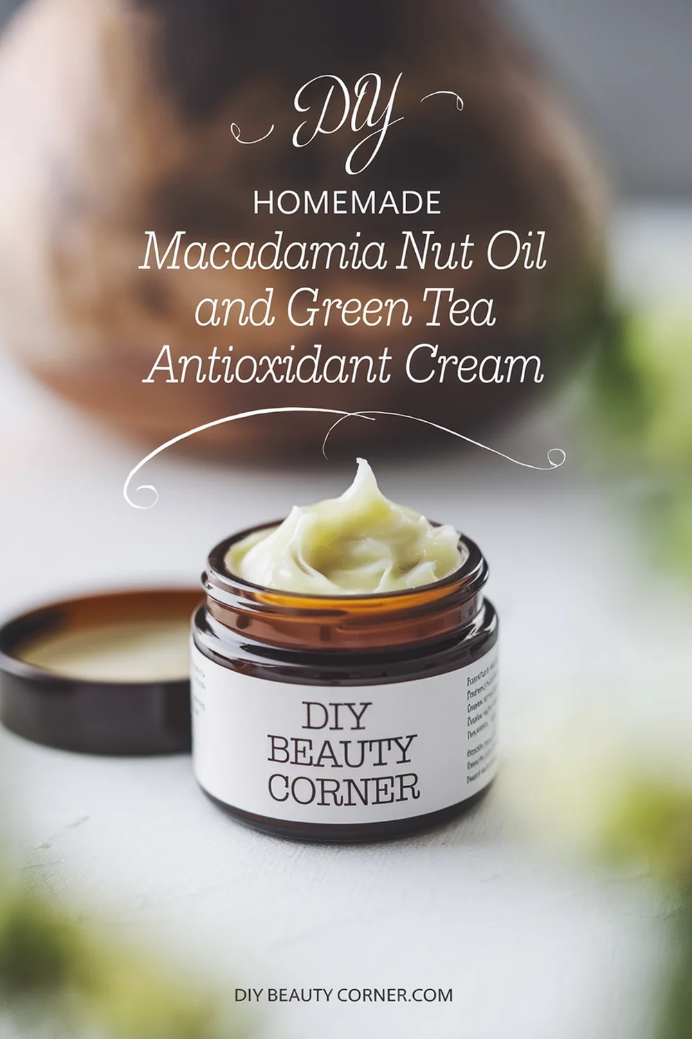 DIY HOMEMADE Macadamia Nut Oil and Green Tea Antioxidant Cream 