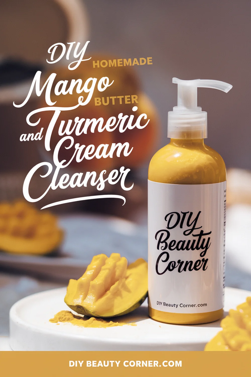 DIY HOMEMADE Mango Butter and Turmeric Cream Cleanser 