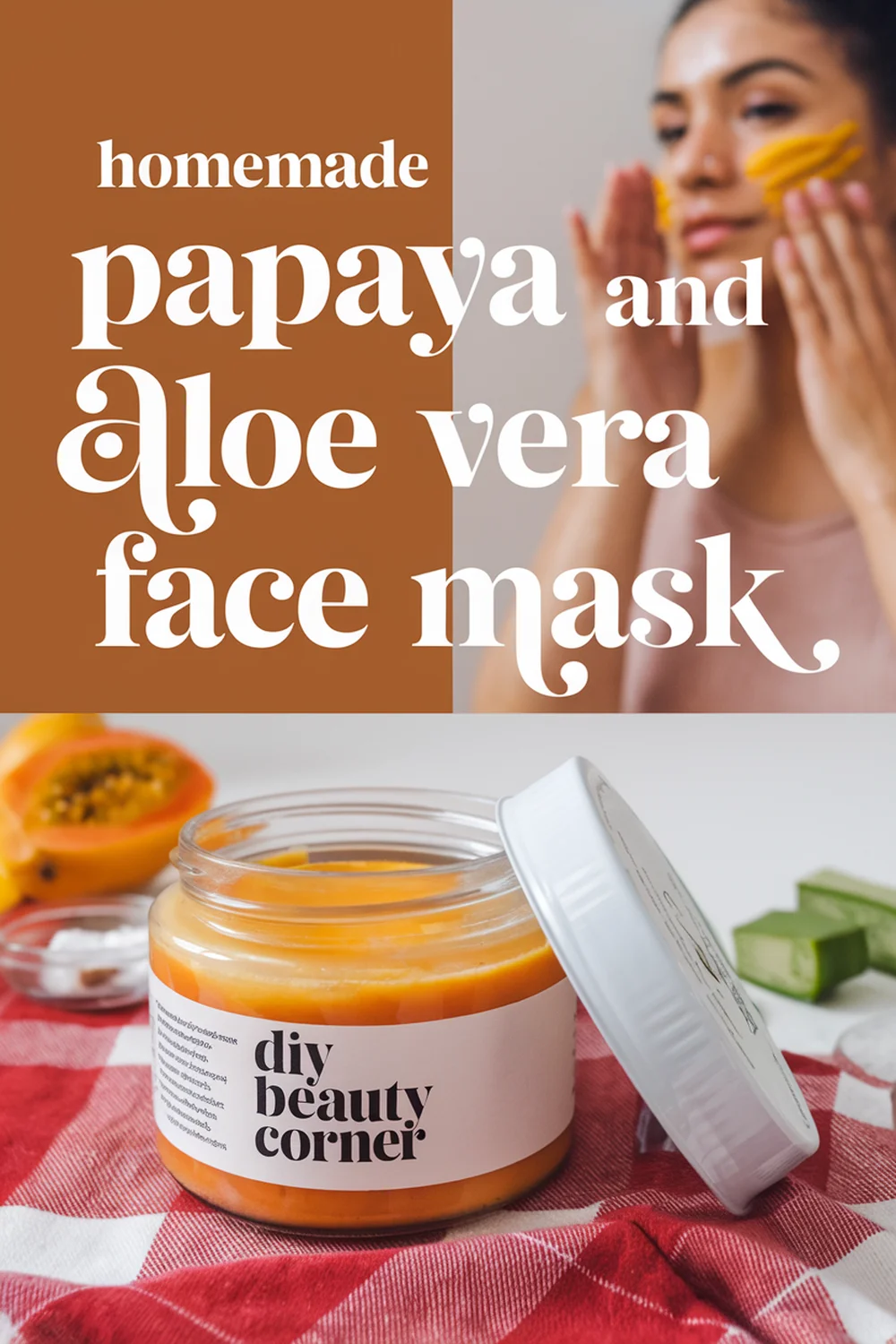 DIY HOMEMADE Papaya And Aloe Vera Sensitive Skin Mask 