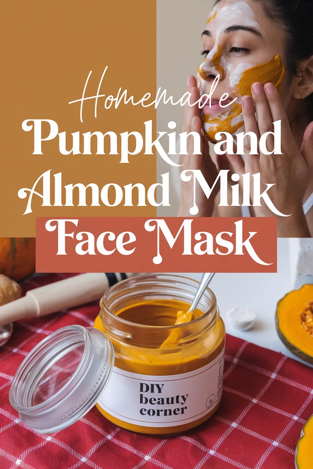 DIY HOMEMADE Pumpkin And Almond Milk Softening Mask 