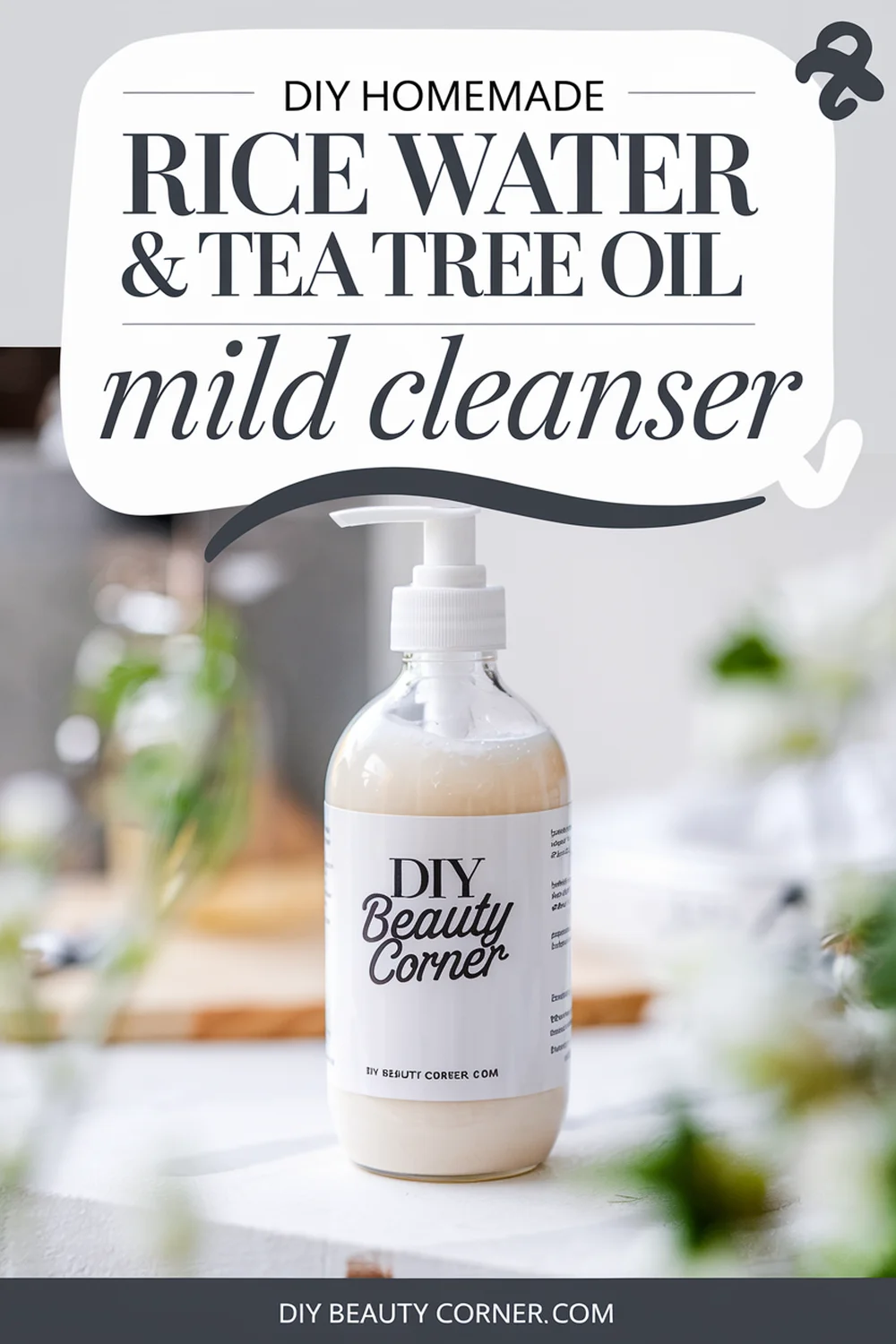DIY HOMEMADE Rice Water and Tea Tree Oil Mild Cleanser 