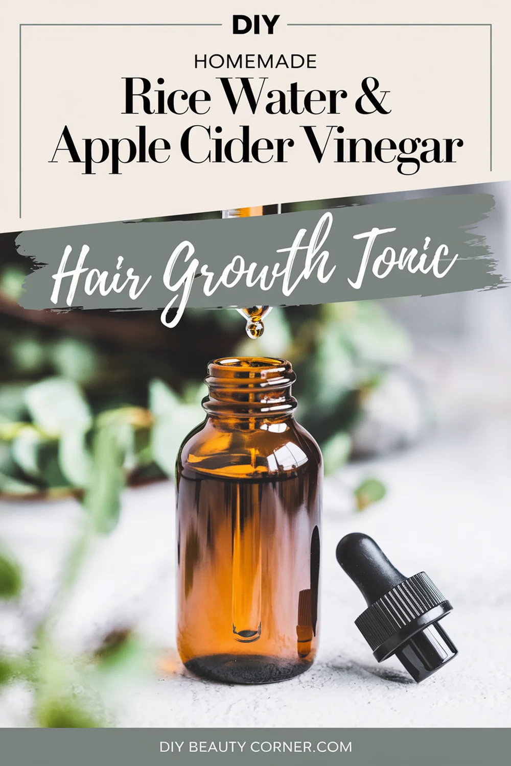 DIY HOMEMADE Rice Water & Apple Cider Vinegar Hair Growth Tonic 