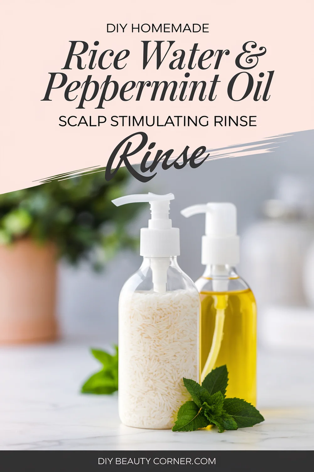 DIY HOMEMADE Rice Water & Peppermint Oil Scalp Stimulating Rinse 