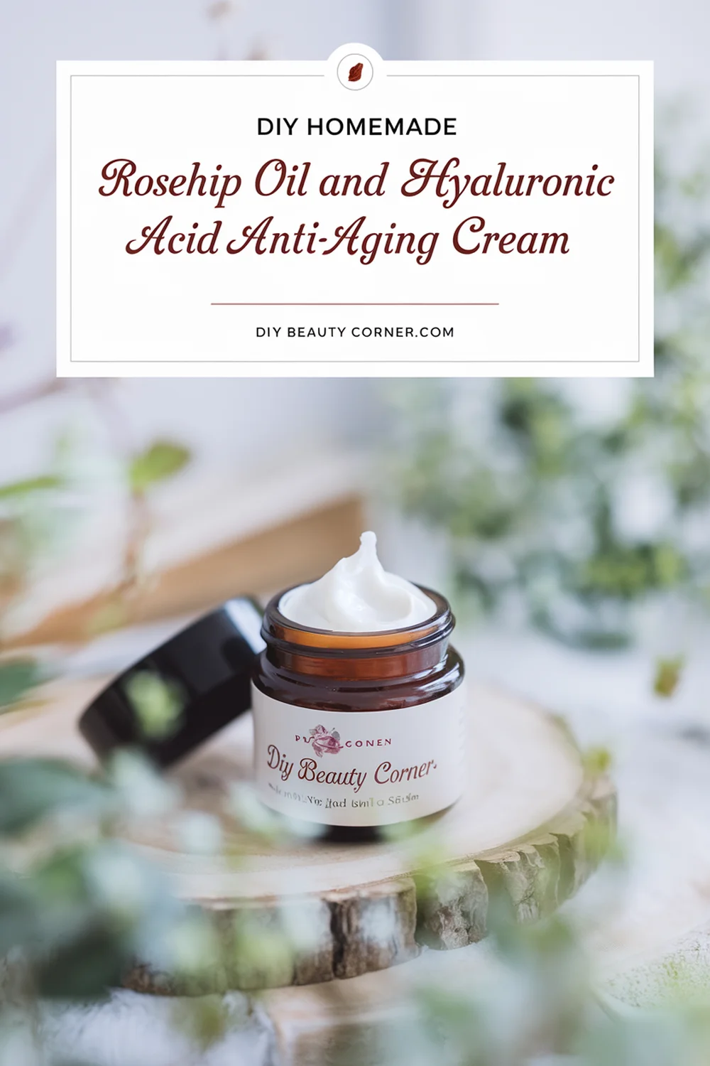 DIY HOMEMADE Rosehip Oil and Hyaluronic Acid Anti-Aging Cream 