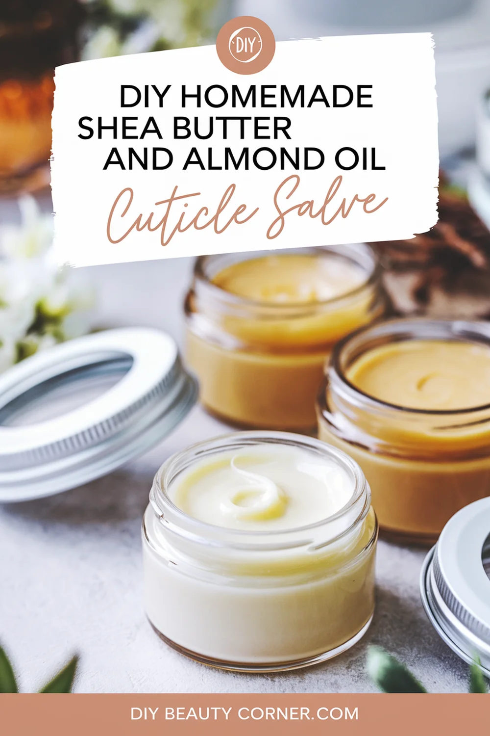 DIY HOMEMADE Shea Butter and Almond Oil Cuticle Salve 