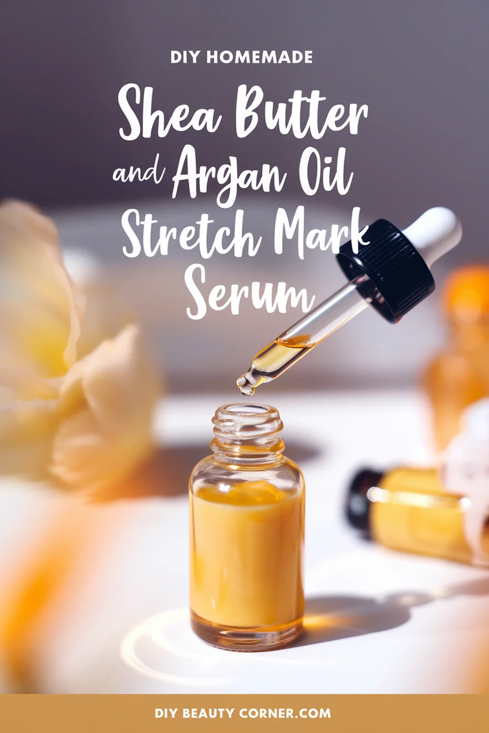 DIY HOMEMADE Shea Butter and Argan Oil Stretch Mark Serum 