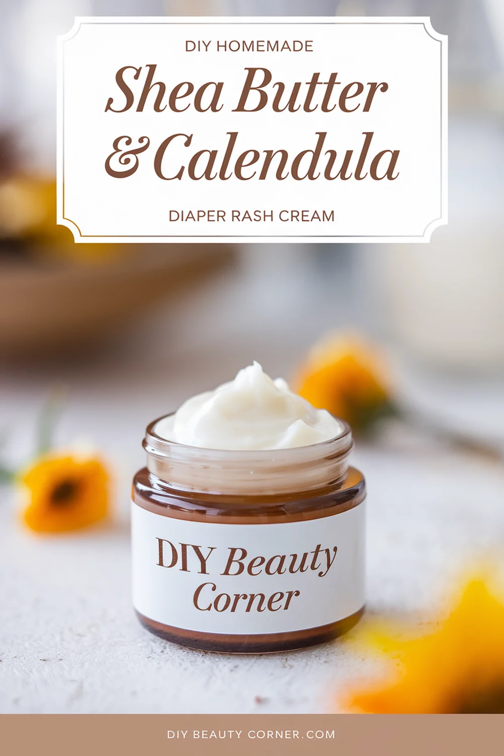 DIY HOMEMADE Shea Butter and Calendula Diaper Rash Cream 