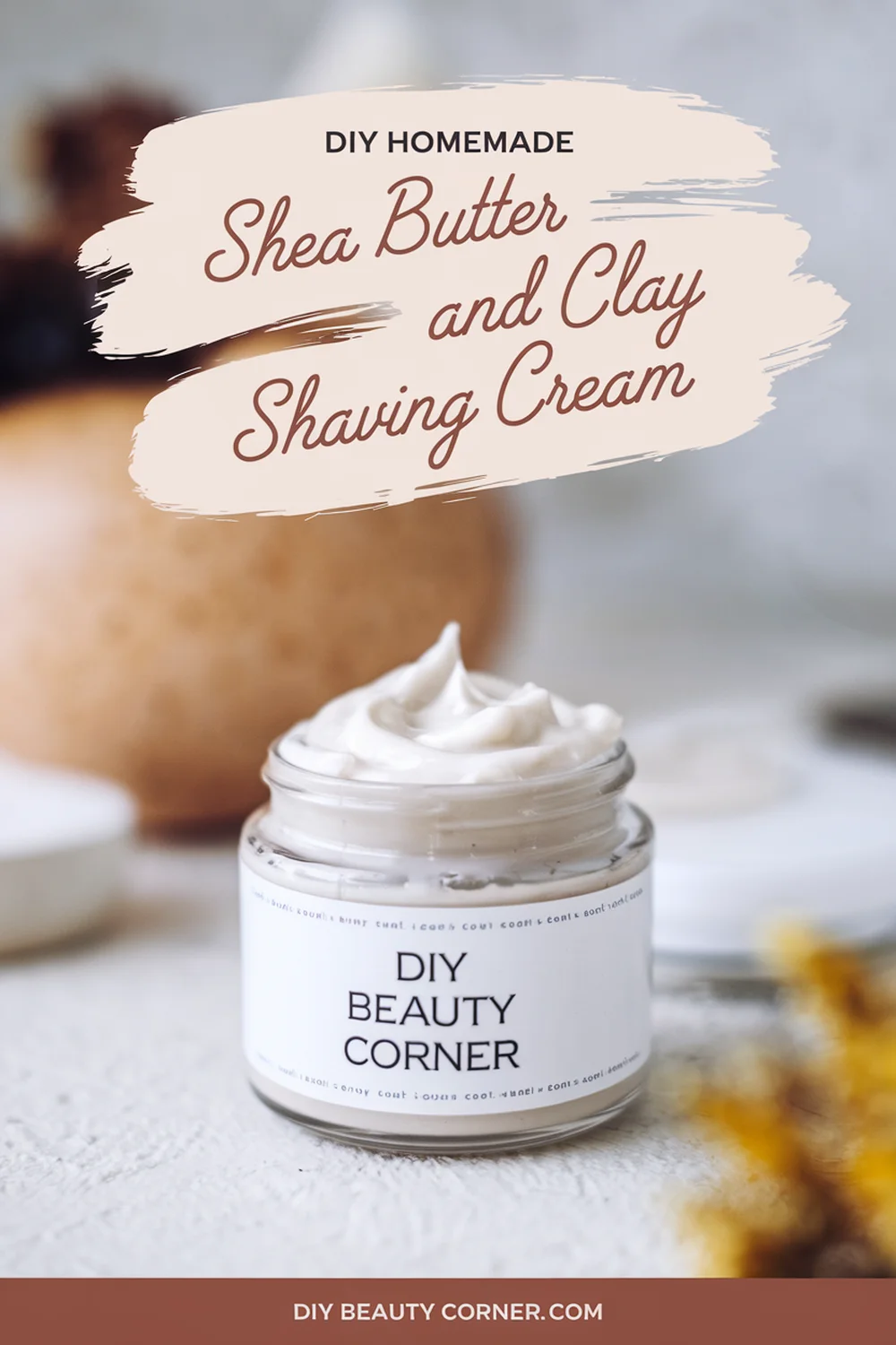 DIY HOMEMADE Shea Butter and Clay Shaving Cream 