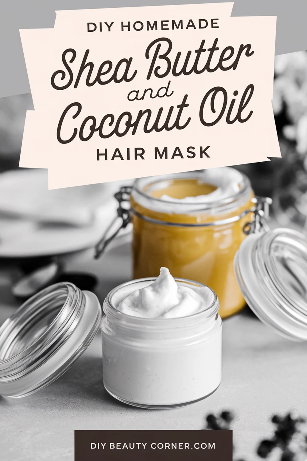 DIY HOMEMADE Shea Butter and Coconut Oil Hair Mask 