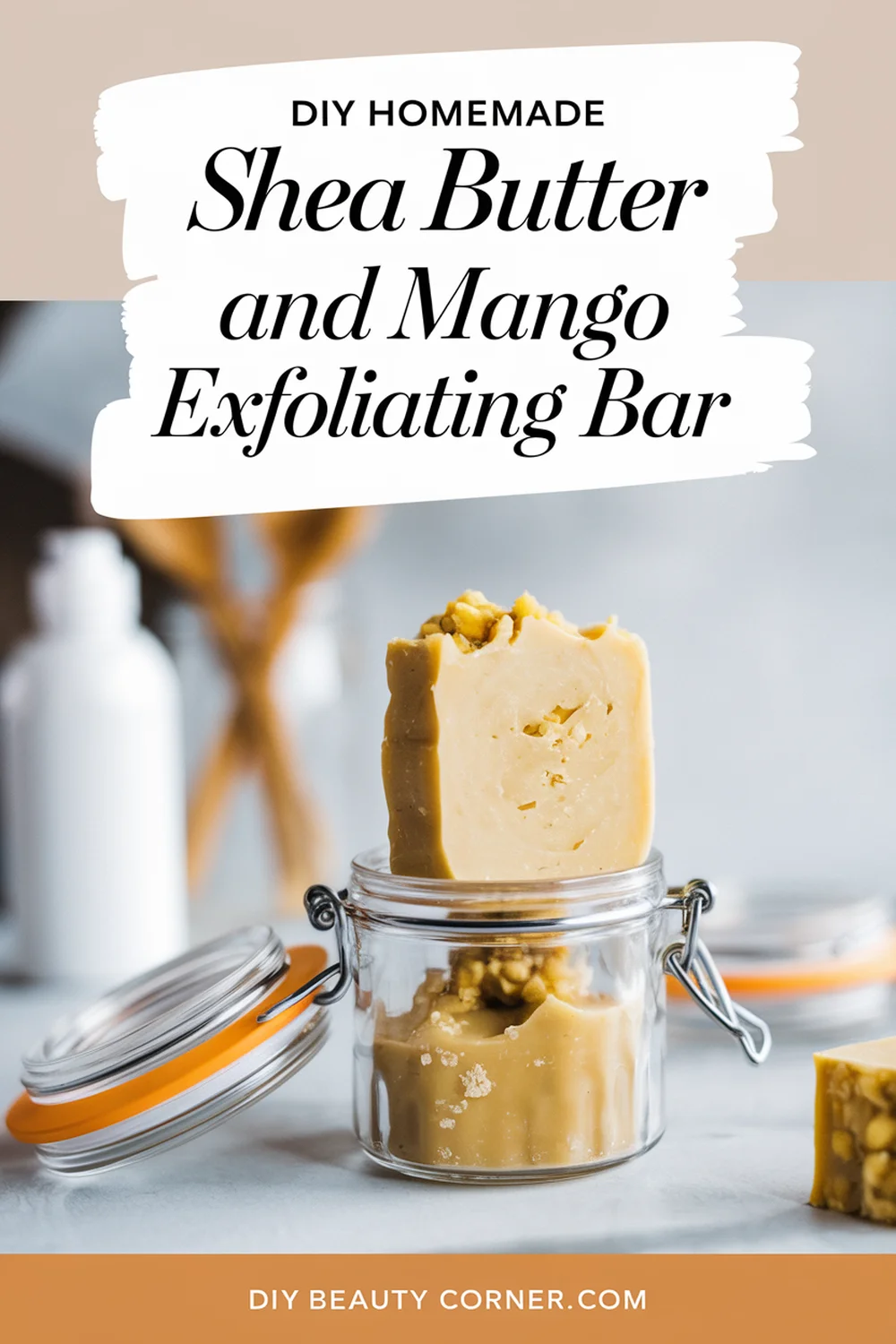 DIY HOMEMADE Shea Butter and Mango Exfoliating Bar 