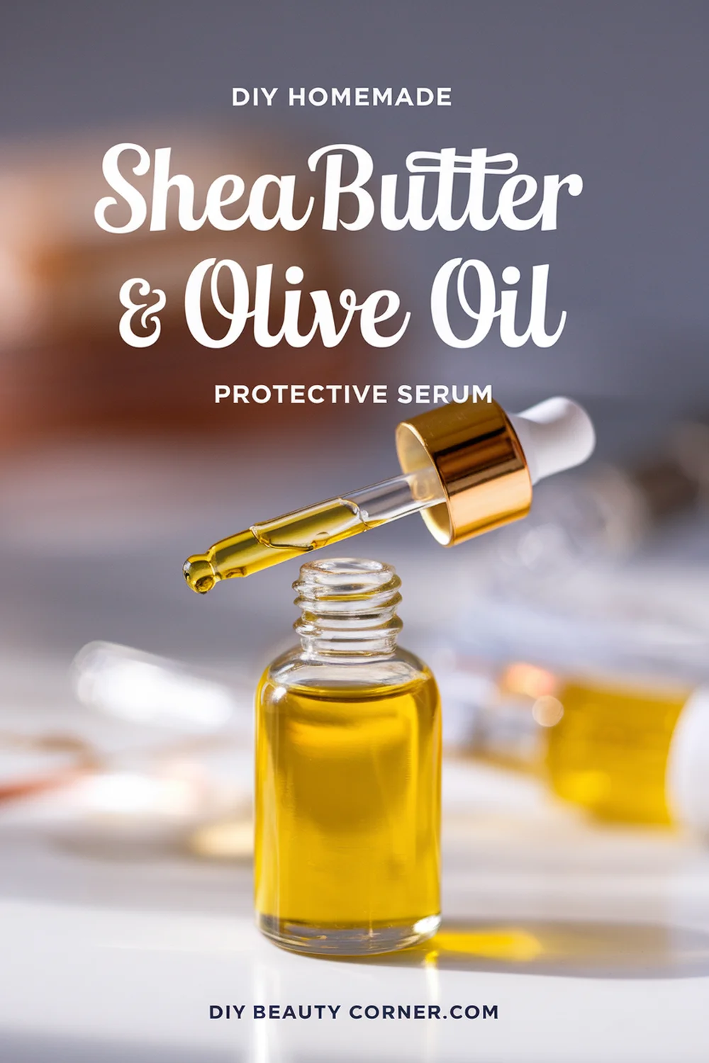 DIY HOMEMADE Shea Butter And Olive Oil Protective Serum 