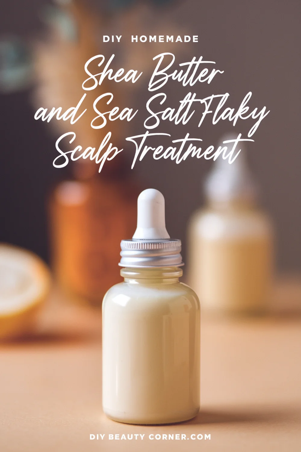 DIY HOMEMADE Shea Butter and Sea Salt Flaky Scalp Treatment 