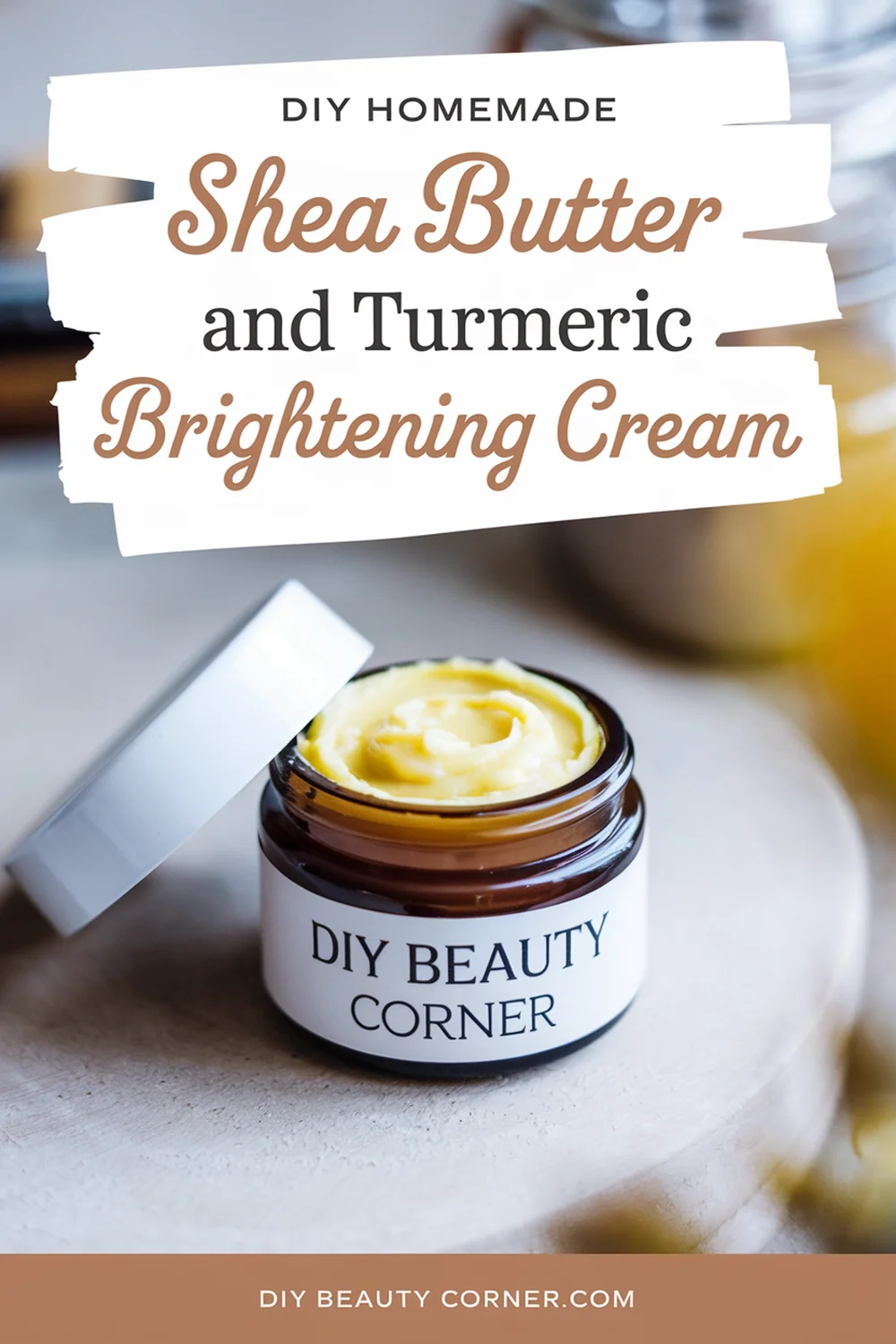 DIY HOMEMADE Shea Butter and Turmeric Brightening Cream 