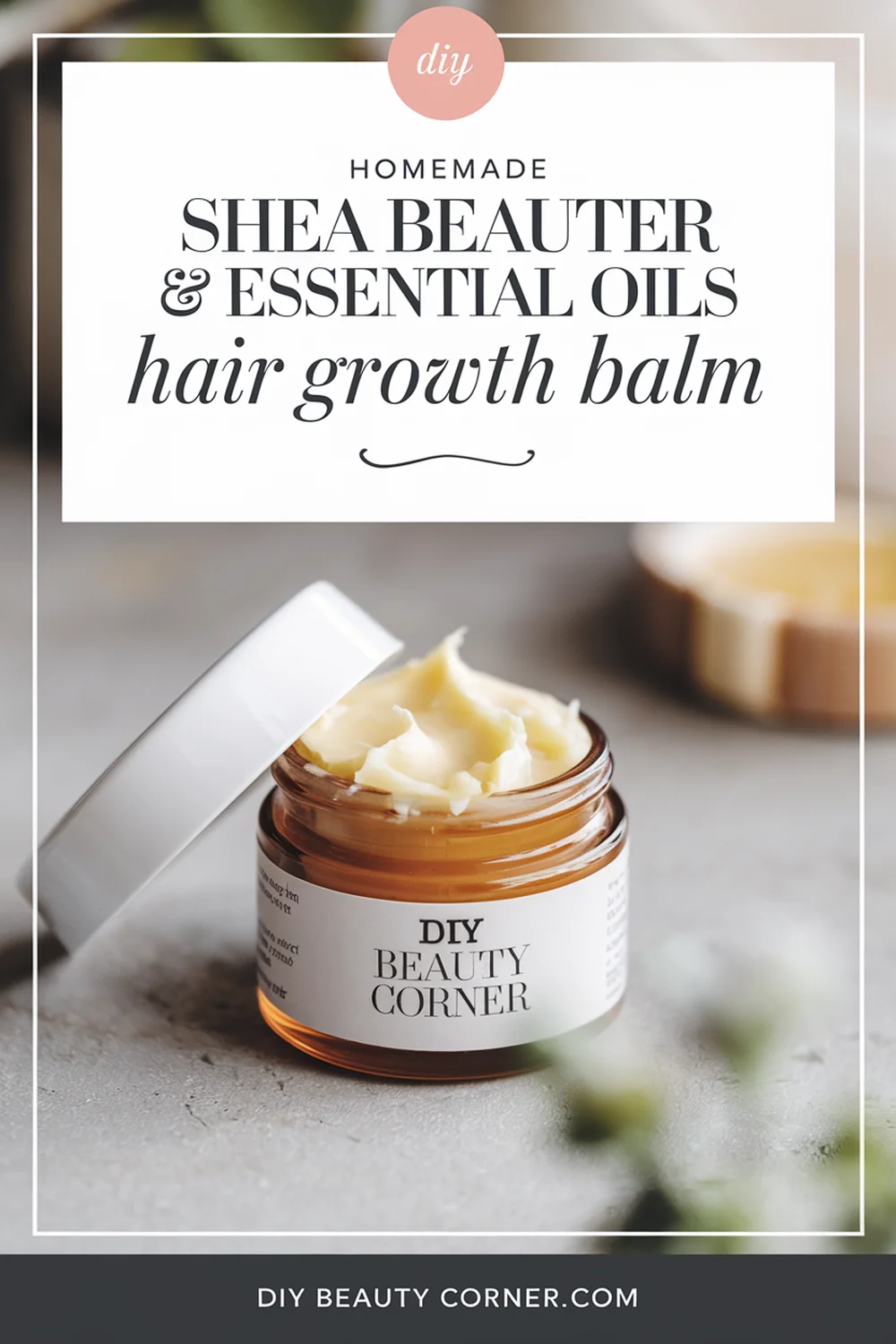 DIY HOMEMADE Shea Butter & Essential Oils Hair Growth Balm 