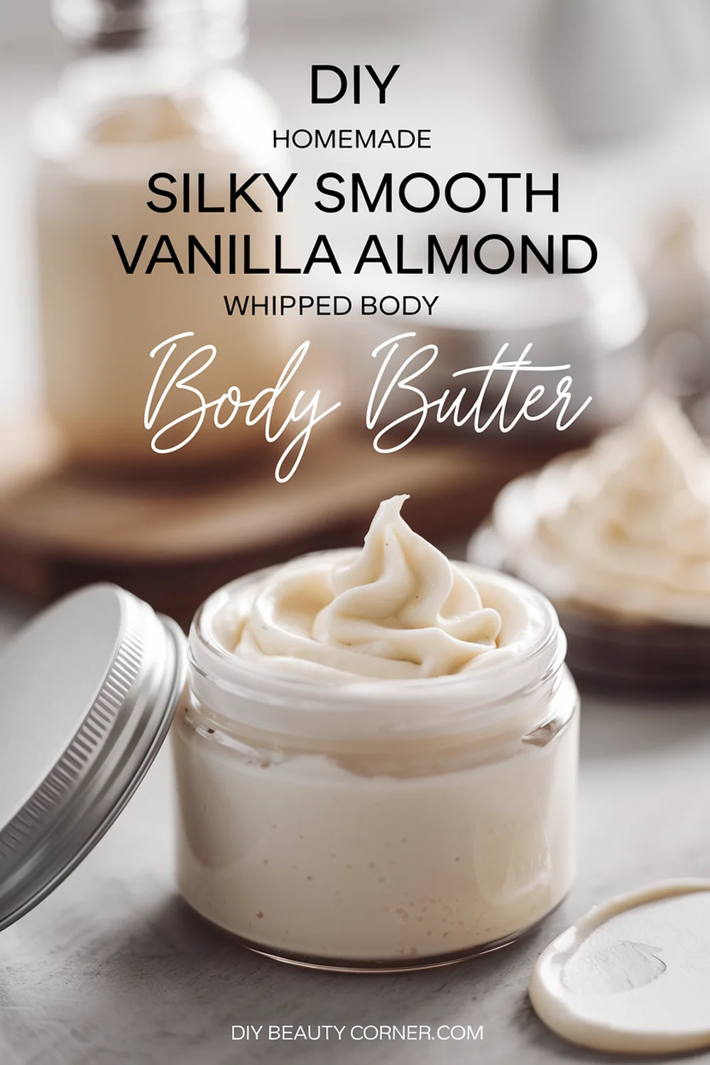 DIY HOMEMADE Silky Smooth Vanilla Almond Whipped Body Butter 