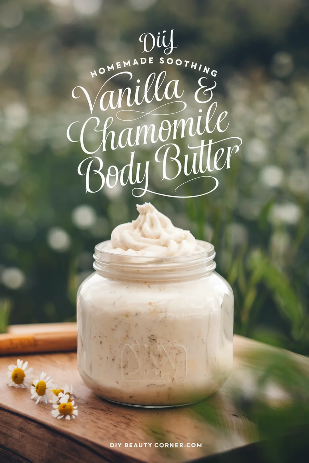 DIY HOMEMADE Soothing Vanilla & Chamomile Whipped Body Butter 