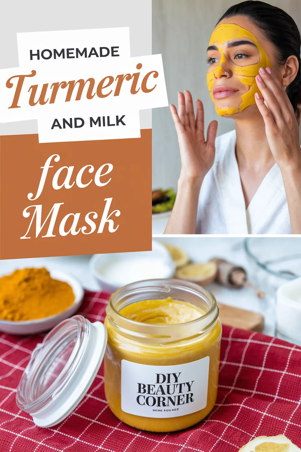 DIY HOMEMADE Turmeric And Milk Low-Irritant Mask 