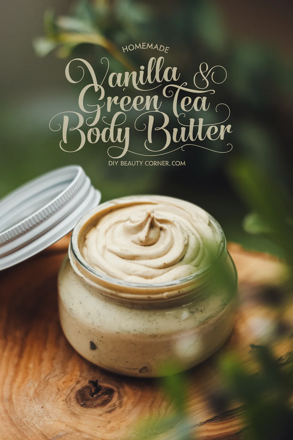 DIY HOMEMADE Vanilla & Green Tea Whipped Body Butter For Soft Skin 