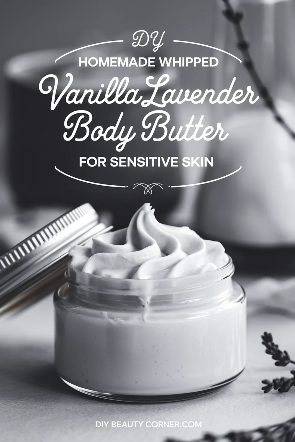 DIY HOMEMADE Whipped Vanilla Lavender Body Butter For Sensitive Skin 