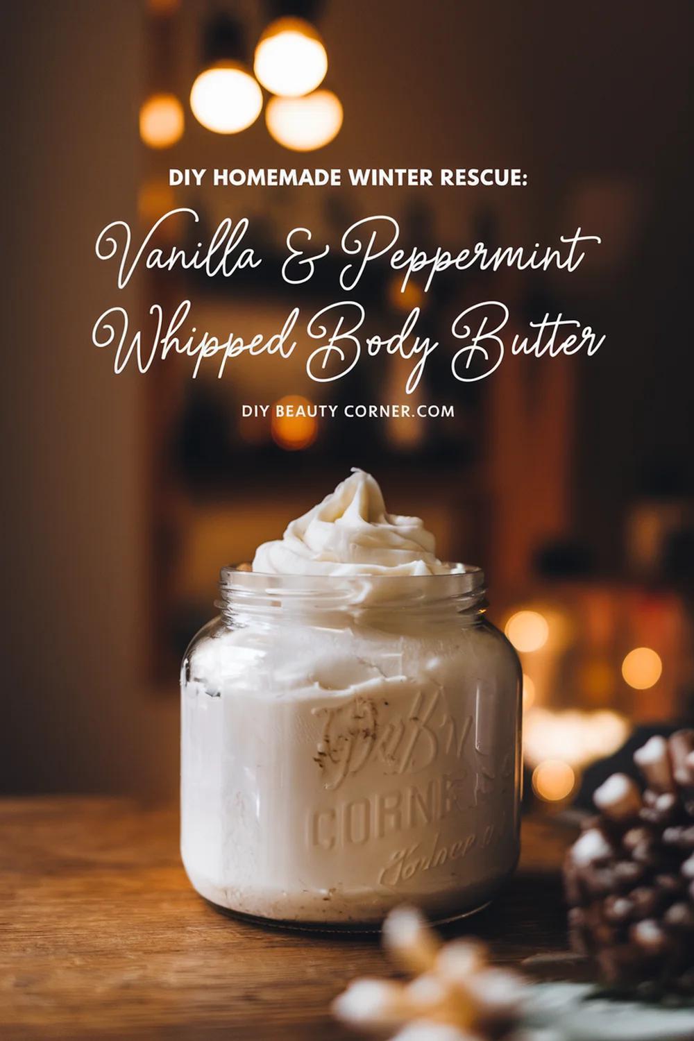 DIY HOMEMADE Winter Rescue: Vanilla & Peppermint Whipped Body Butter 