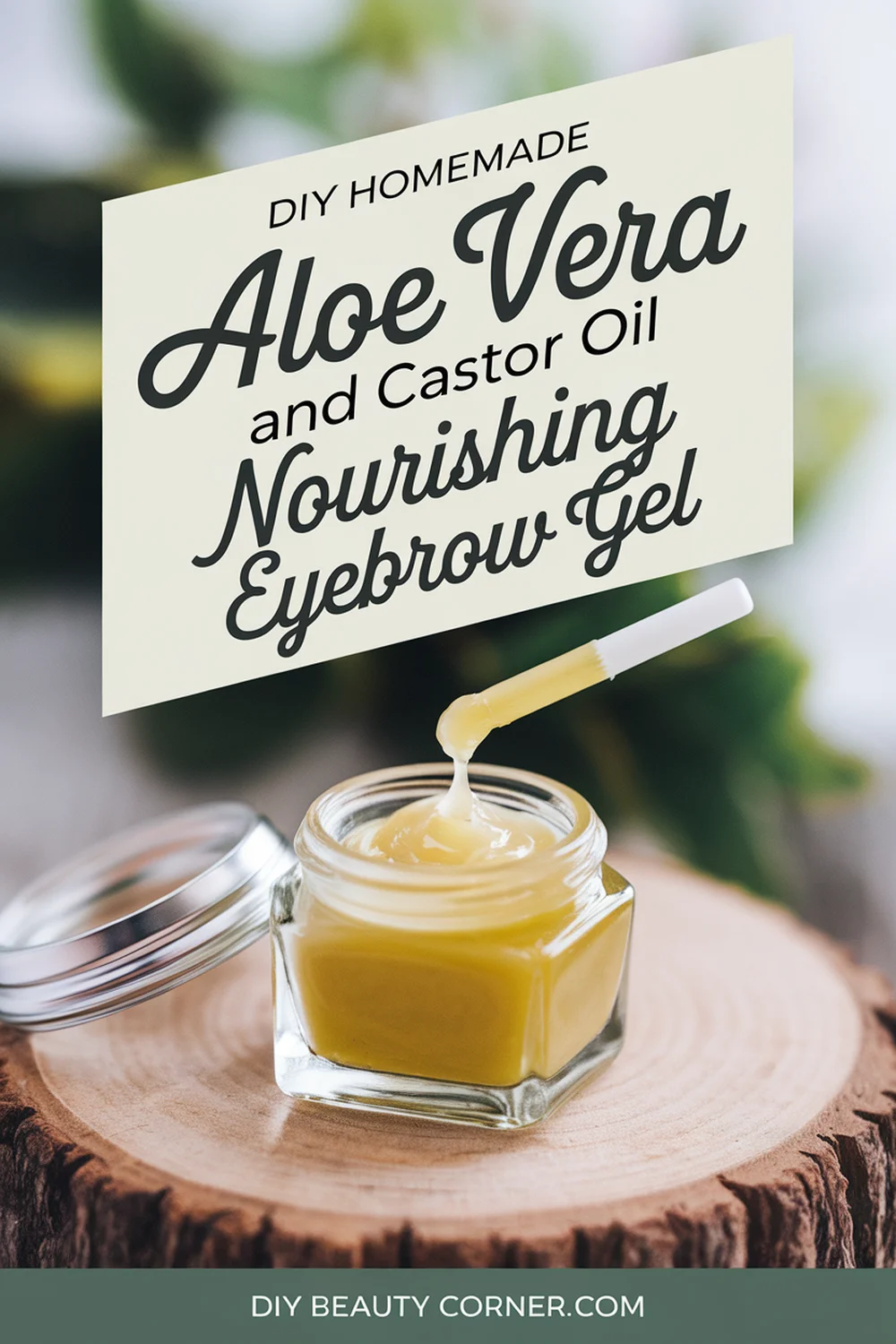 DIY HOMEMADE Aloe Vera and Castor Oil Nourishing Eyebrow Gel 