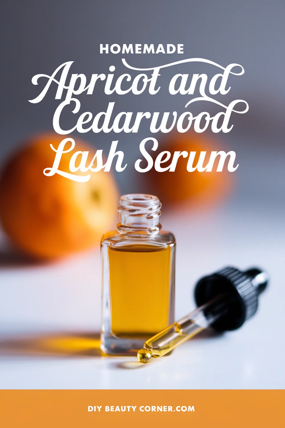 DIY HOMEMADE Apricot Kernel Oil and Cedarwood Essential Oil Lash Serum