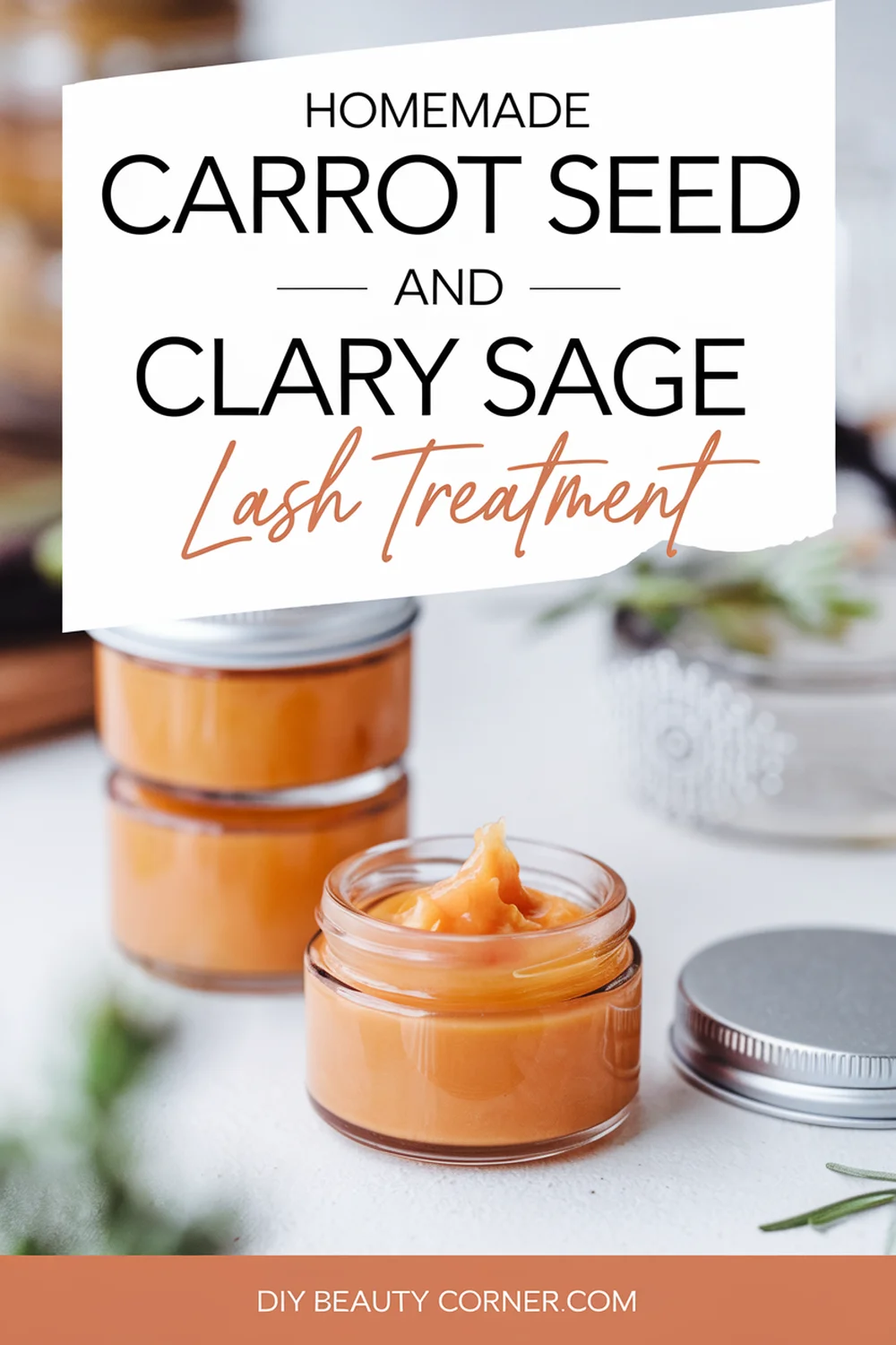 DIY HOMEMADE Carrot Seed Oil and Clary Sage Essential Oil Lash Treatment