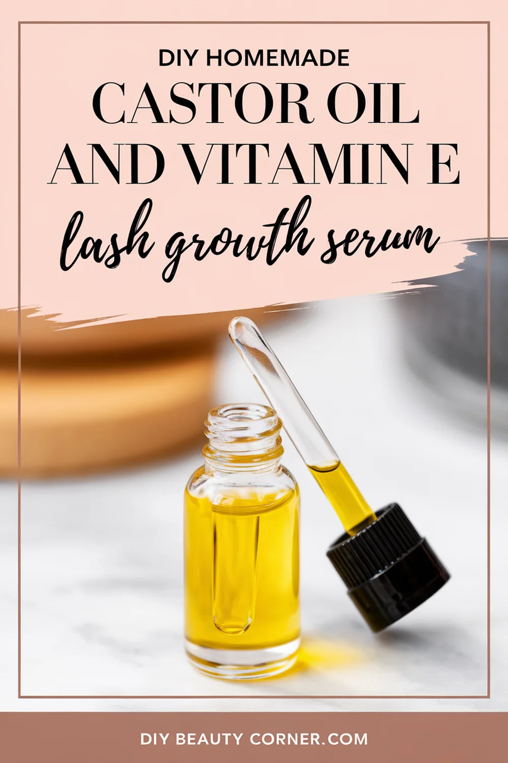 DIY HOMEMADE Castor Oil and Vitamin E Lash Growth Serum