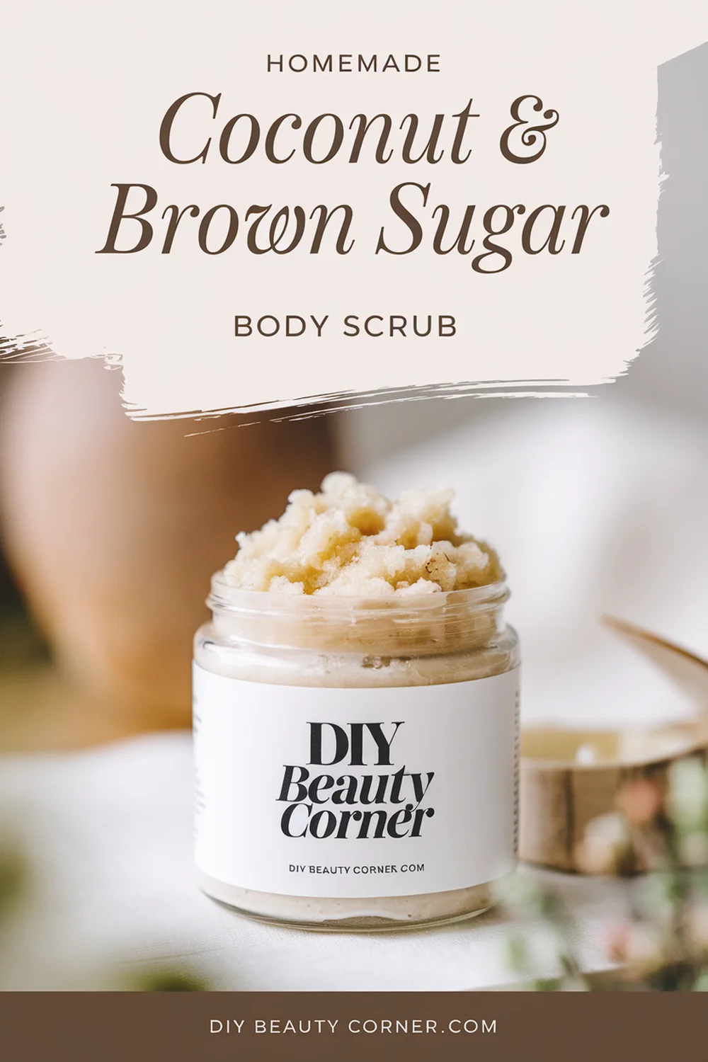 DIY HOMEMADE Coconut And Brown Sugar Exfoliating Body Scrub 