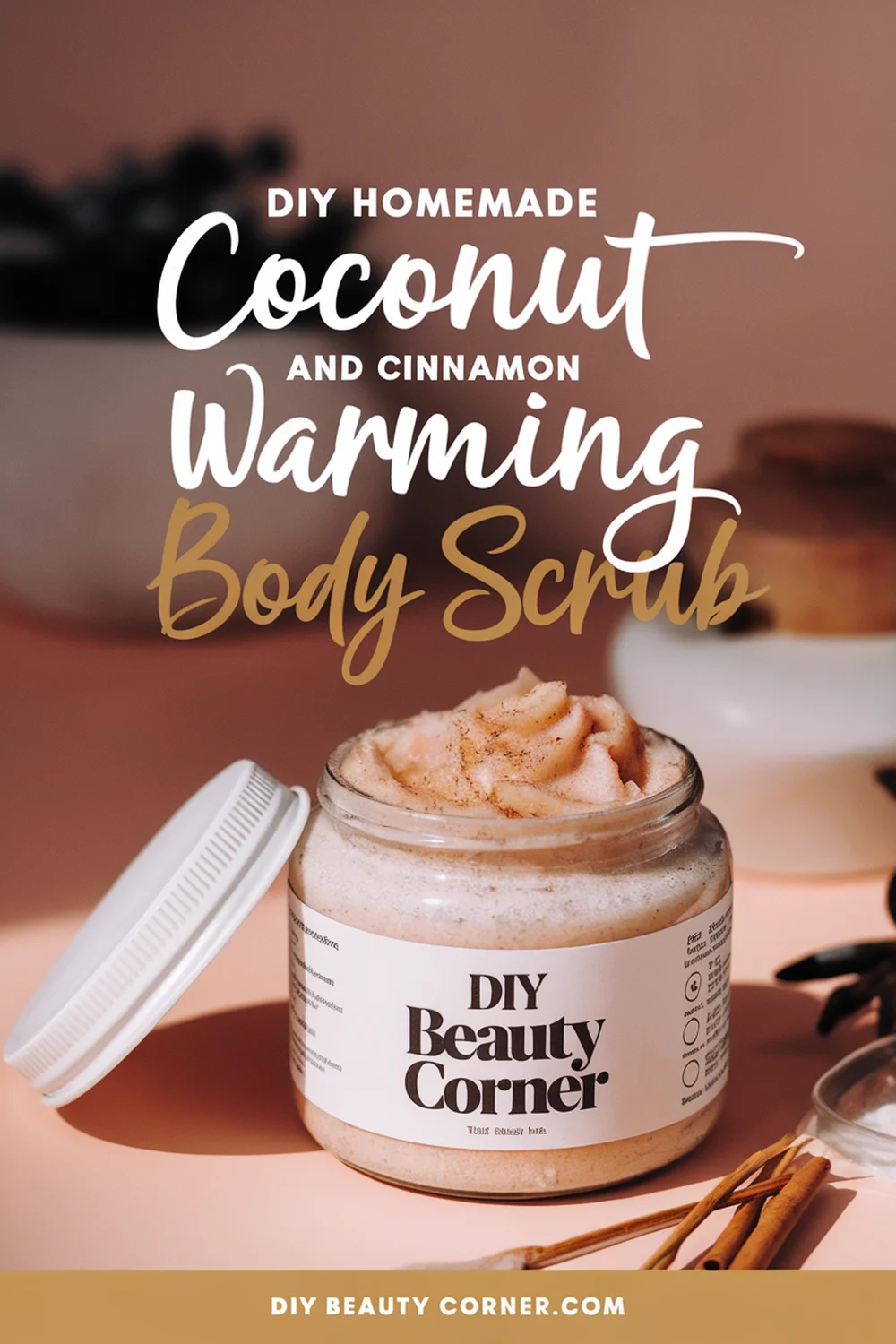 DIY HOMEMADE Coconut And Cinnamon Warming Body Scrub 