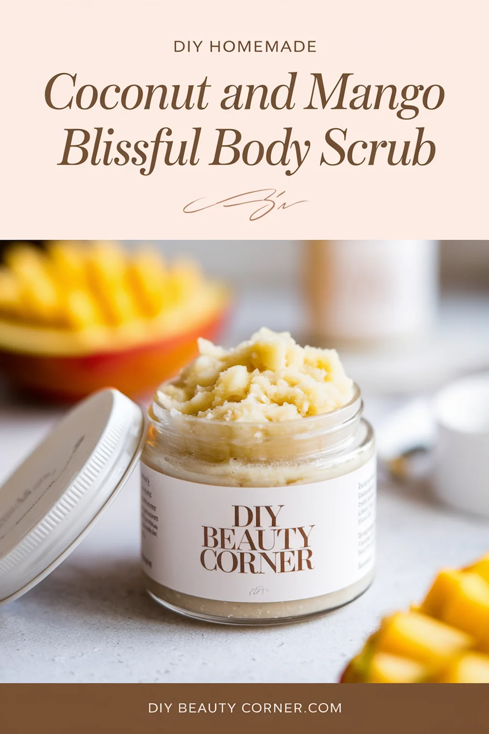 DIY HOMEMADE Coconut And Mango Blissful Body Scrub 