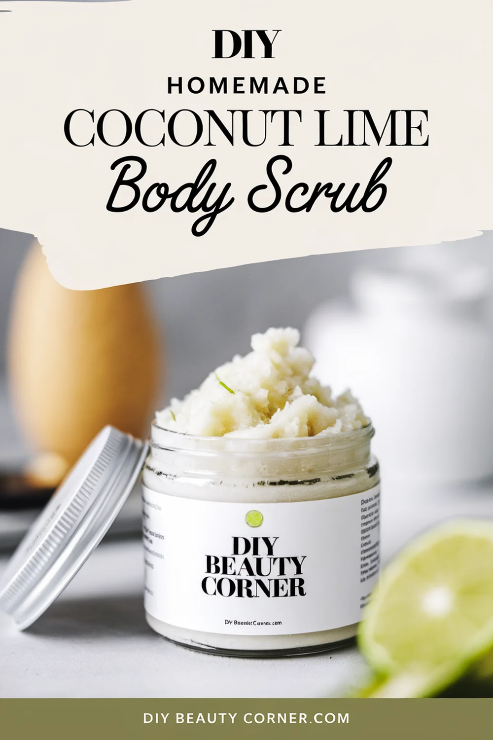 DIY HOMEMADE Coconut Lime Body Scrub 