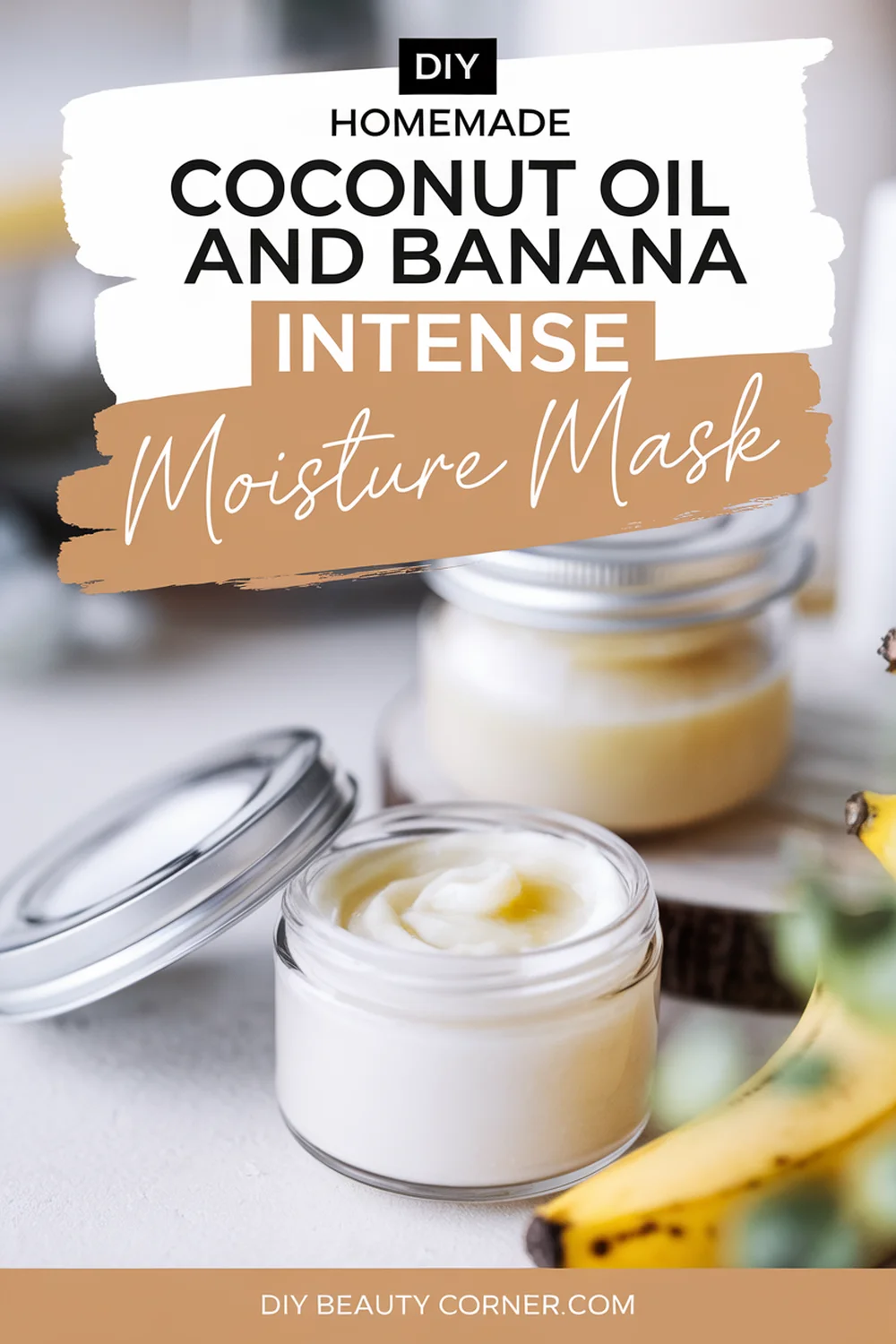 DIY HOMEMADE Coconut Oil and Banana Intense Moisture Mask 