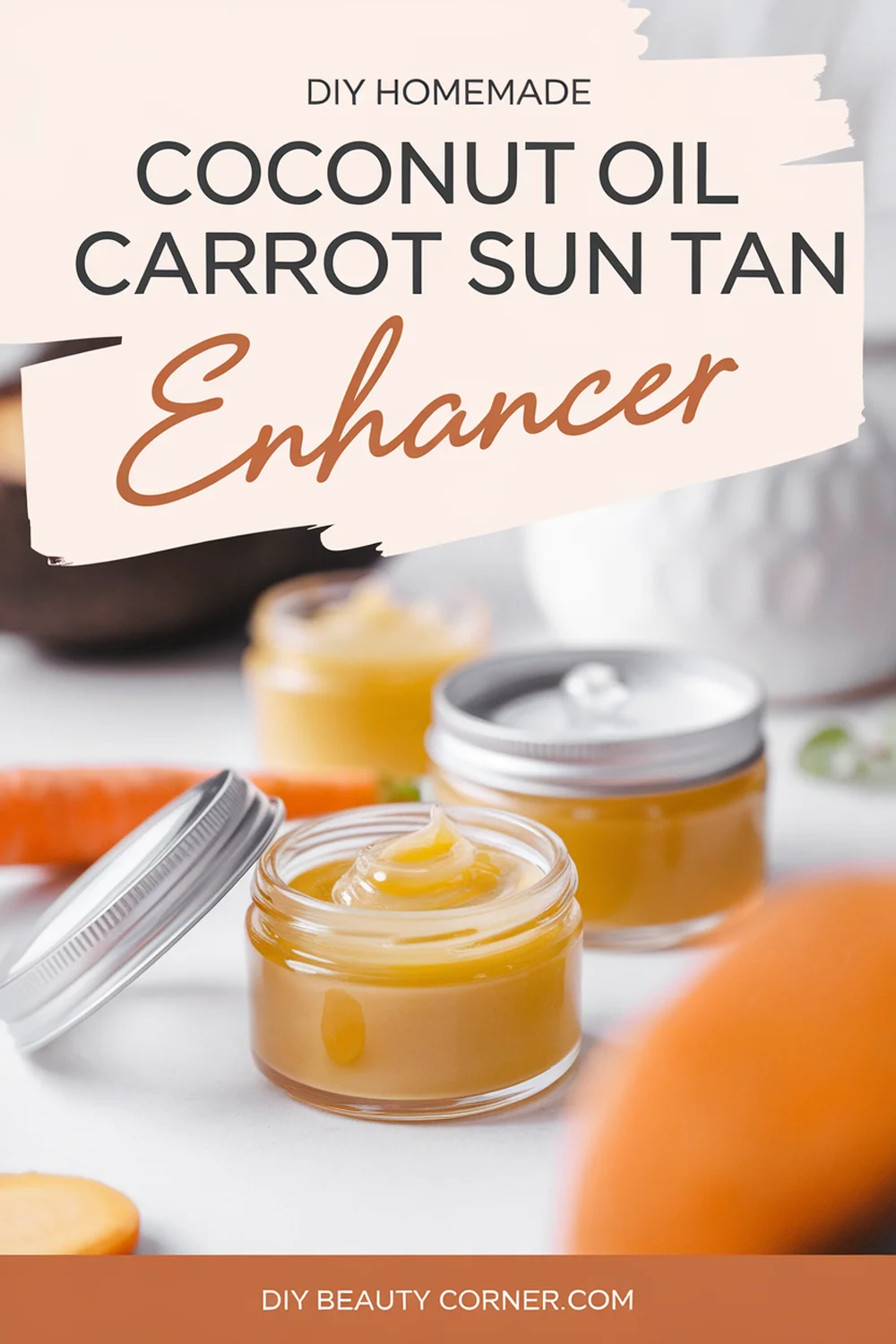 DIY HOMEMADE Coconut Oil and Carrot Sun Tan Enhancer 