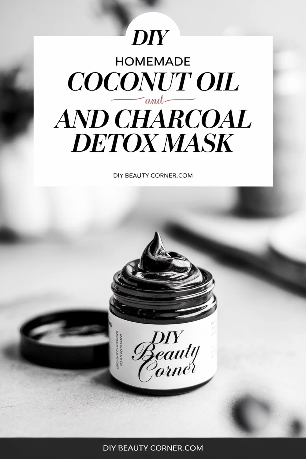 DIY HOMEMADE Coconut Oil and Charcoal Detox Face Mask 