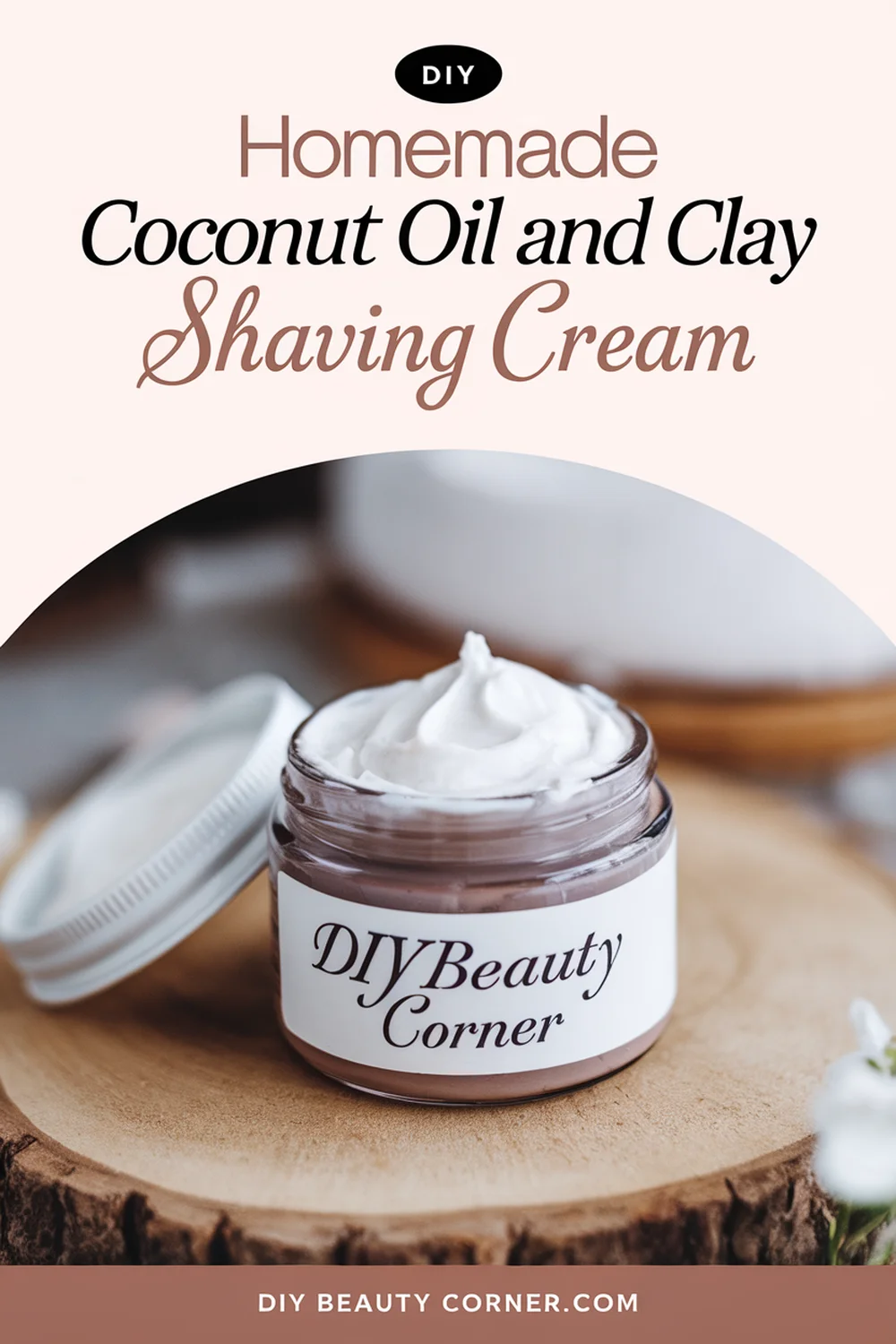 DIY HOMEMADE Coconut Oil and Clay Shaving Cream 