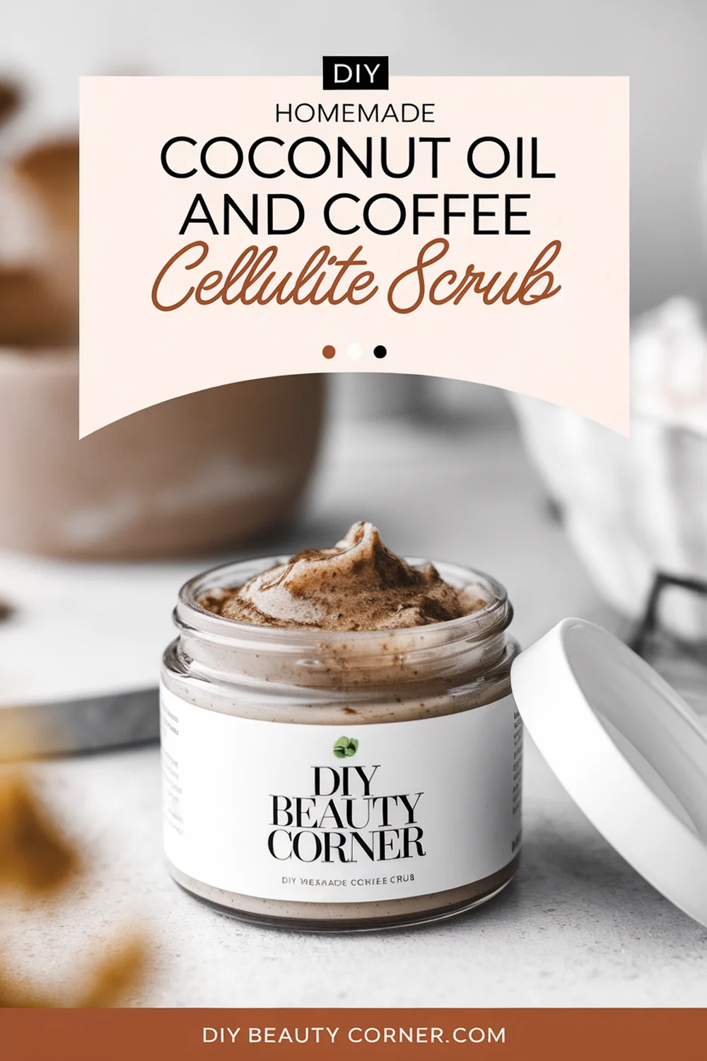 DIY HOMEMADE Coconut Oil and Coffee Cellulite Scrub 