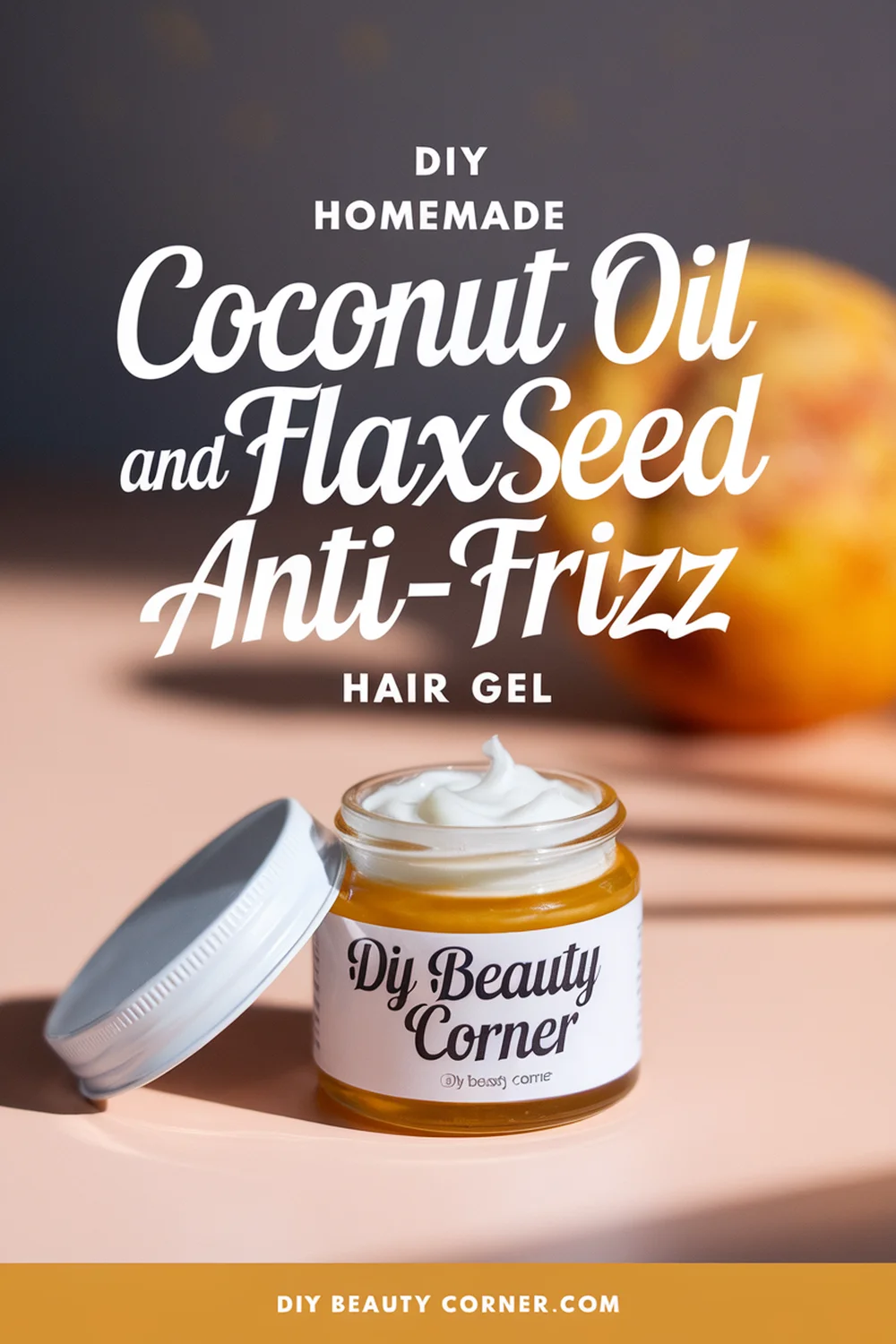 DIY HOMEMADE Coconut Oil and Flaxseed Anti-Frizz Hair Gel 