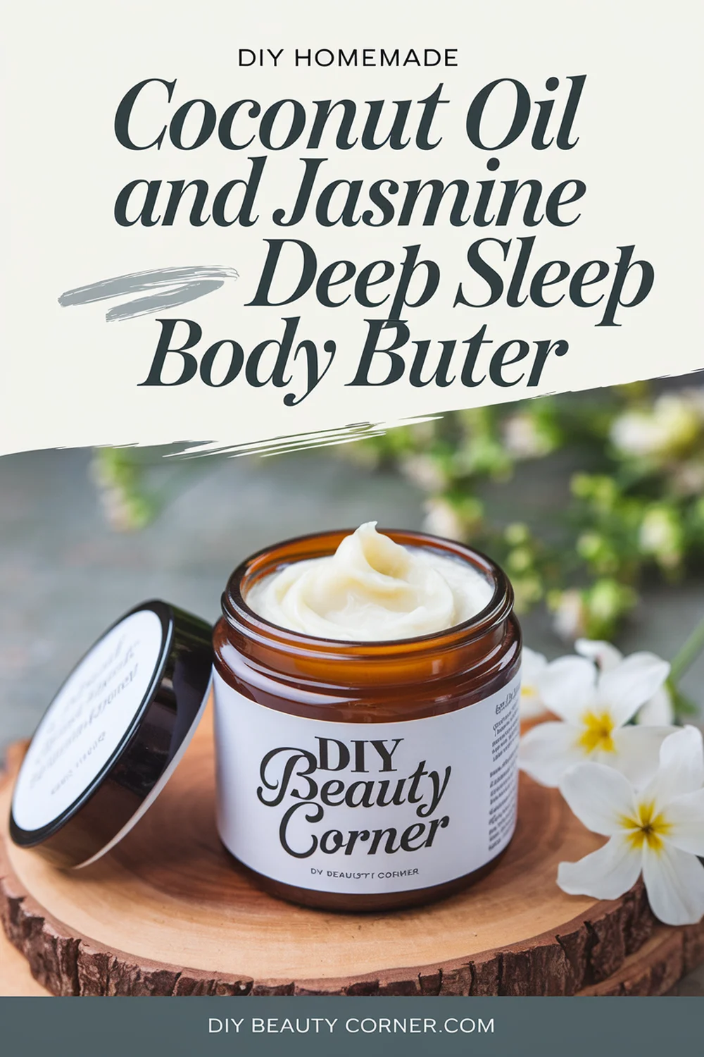 DIY HOMEMADE Coconut Oil and Jasmine Deep Sleep Body Butter 